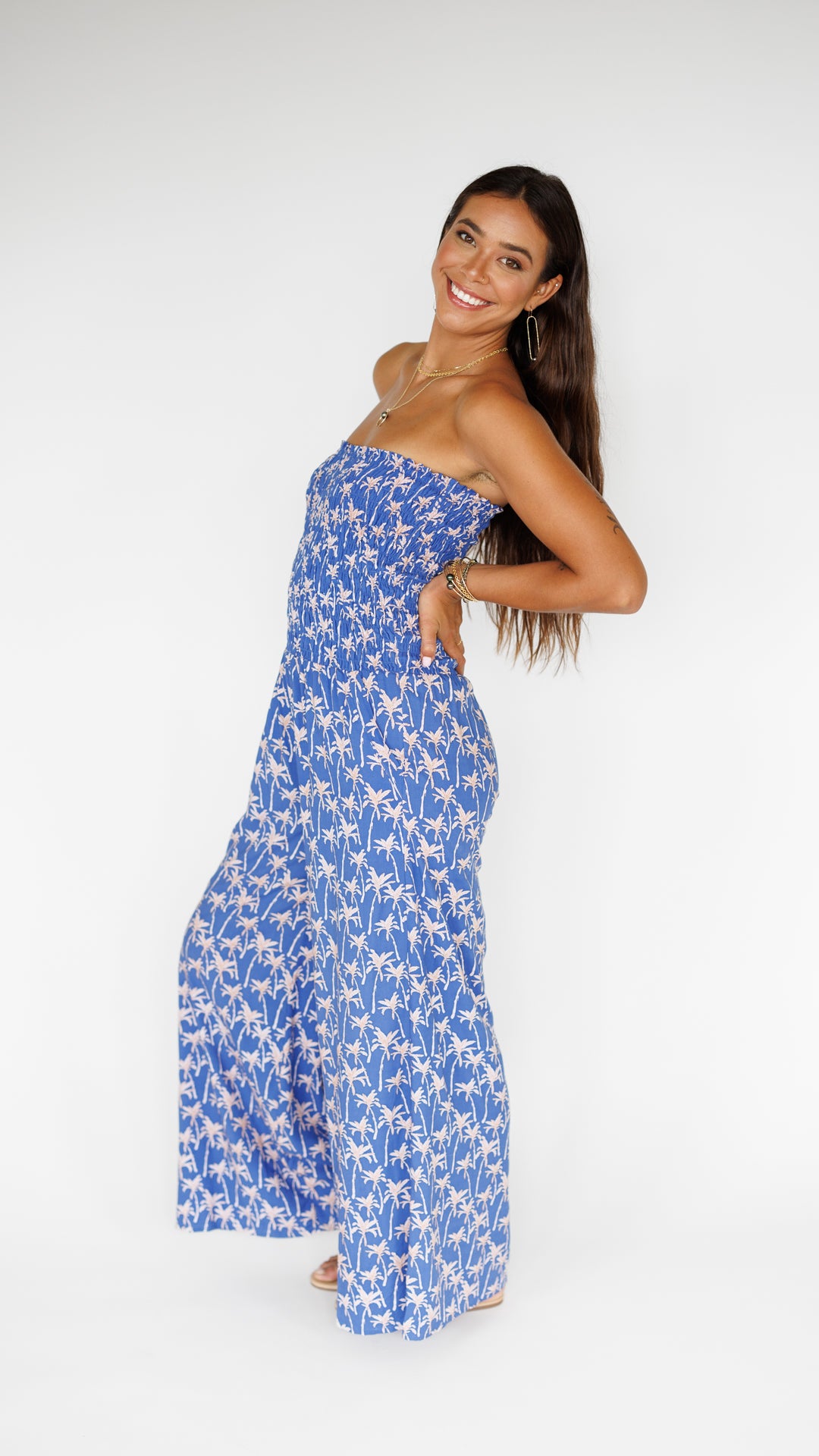 Lawai Jumpsuit / Palm Indigo