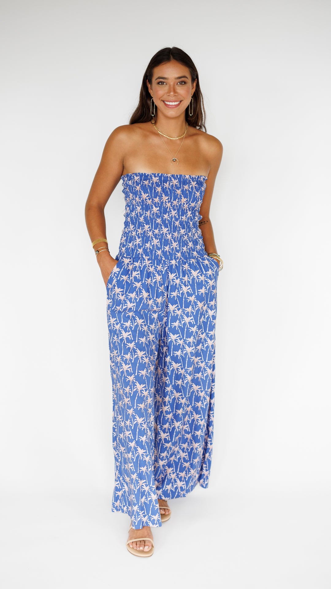 Lawai Jumpsuit / Palm Indigo