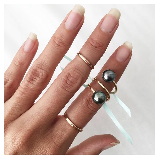 Tahitian Pearl Wrap Ring 2024 in Gold Fill metal